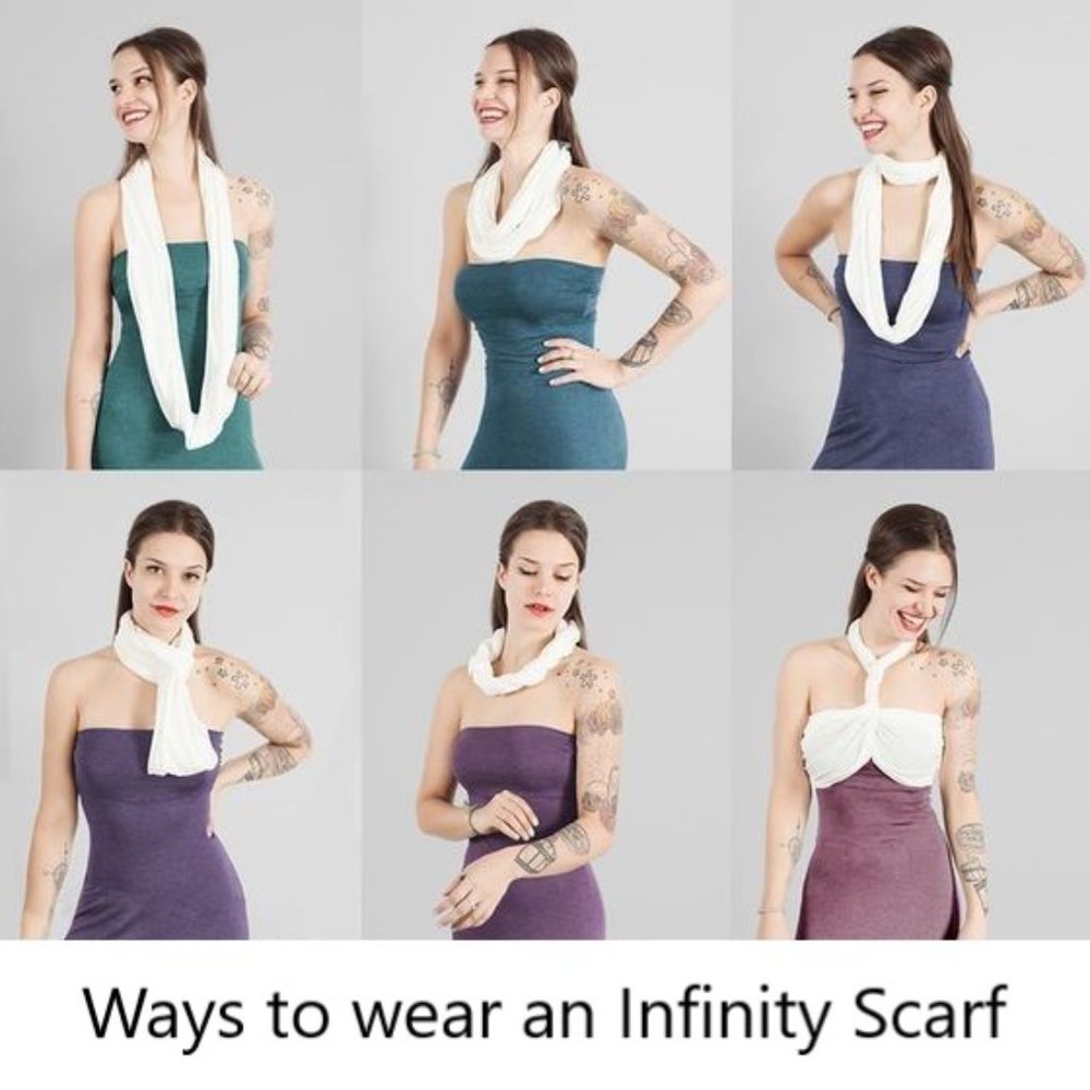 Tartan Plaid Infinity Scarf - Versatile Warm & Comfy - Vegan Friendly - Picture 3 of 5